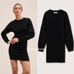 Mango Black Knit Dress